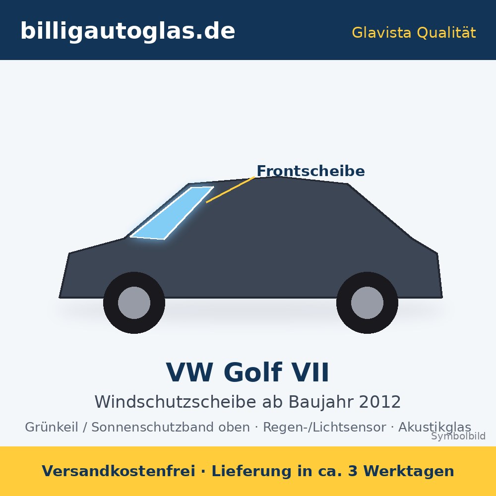 Frontscheibe VW Golf VII ab 2012 – Glavista Windschutzscheibe